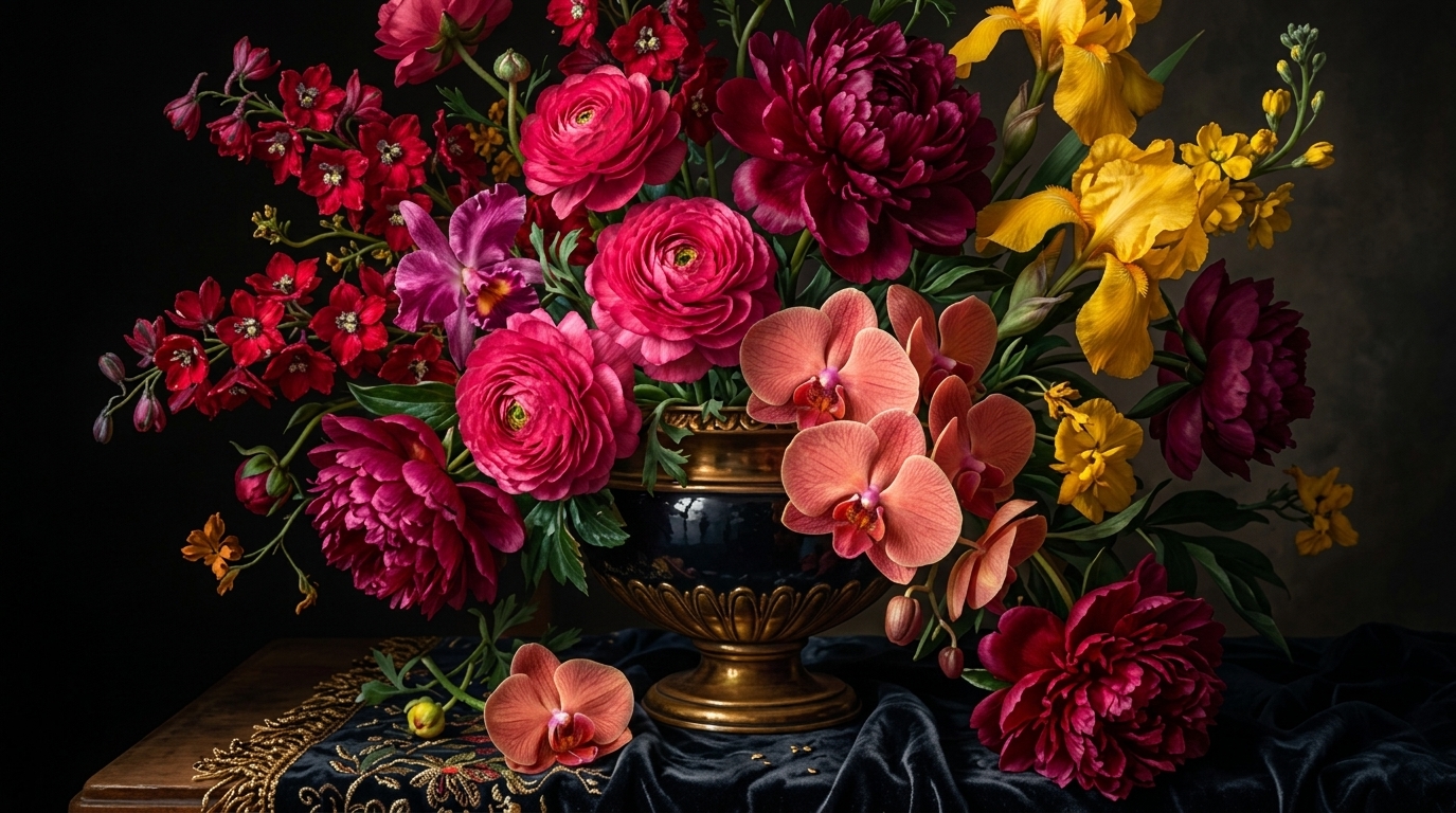 Masterpiece Dutch baroque floral cascade